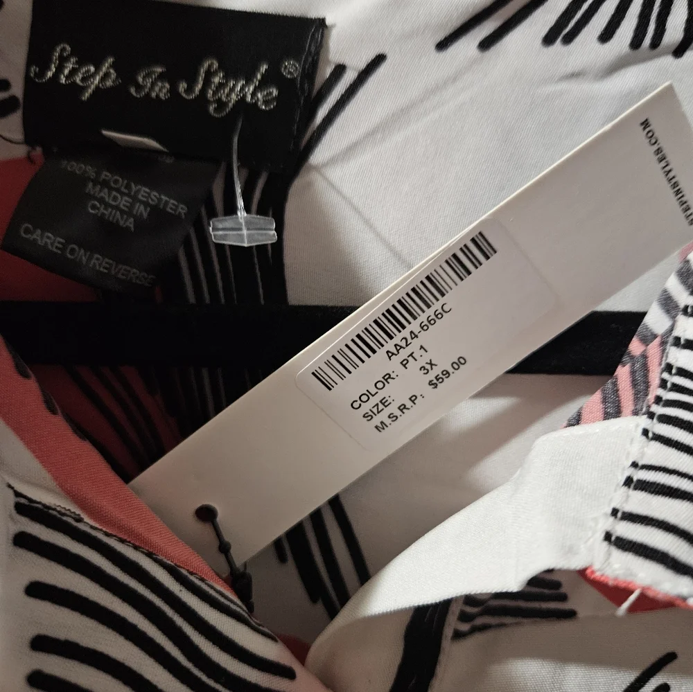 Step in style chic Abstract Button-Up layered dress - Picture 5 of 6